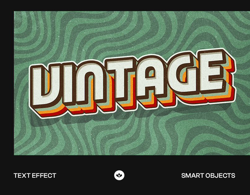 Retro Style Text Effect design effect graphic design photoshop retro solasome template text typography vintage