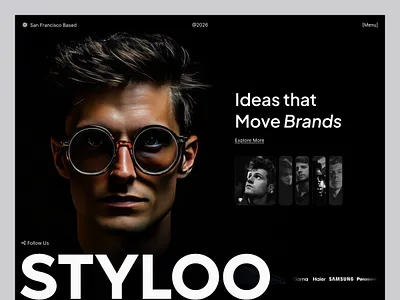 Styloo — Luxury Fashion Hero Section | Qudra branding dark ui design dribbble ecommerce editorial design fashion fashion hero fashion website figma hero section landing page design luxury fashion minimal design qudra qudragency ui ui design uiux website design