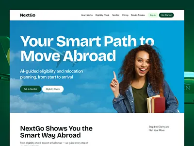 Startup Visa Platform Landing Page Design ai landing page ai landing page design ai website figma design immigration landing page product design saas design startup visa ui design ux design web design website design