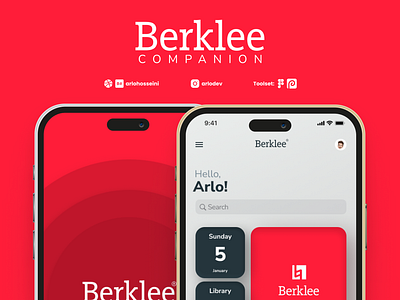 Berklee Companion Concept App app design mobile ui ux
