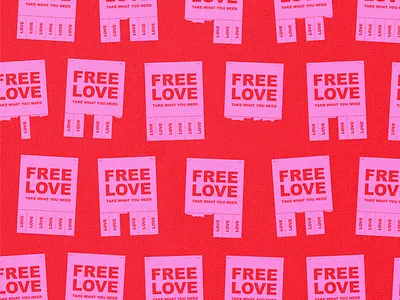 Free Love branding calgary canada design female artist free love illustration illustrator love surface pattern design