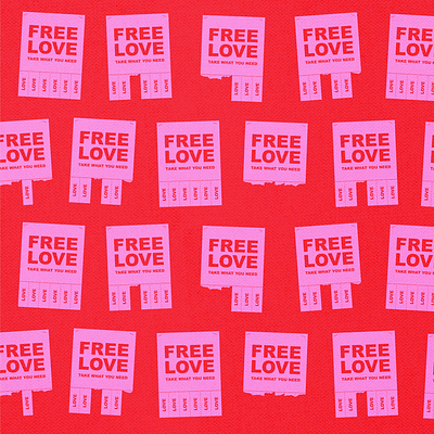 Free Love branding calgary canada design female artist free love illustration illustrator love surface pattern design