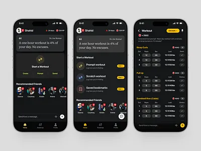 Kovo AI – GYM Workout Planner App ai chat ai interface app app ui automation chatbot clean ui dark mode design fitness app fitness tracker gym health app ios mobile mobile ui ui design ux design wavespace workout app
