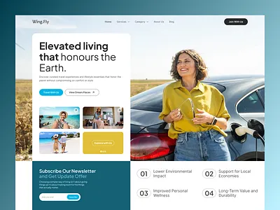 Sustainable travel website ui design clean ui eco travel ui figma design figma ui luxury ui minimal ui travel ui travel uiux travel web ui travel webdesign travel website ui ux webdesign