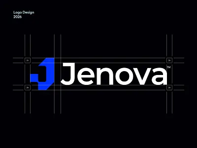 Jenova - AI Startup modern timeless logo ai startup brand identity branding custom logo fintech branding fintech logo fintechlogo logo logo design logomark modernlogo startup logo timeless logo