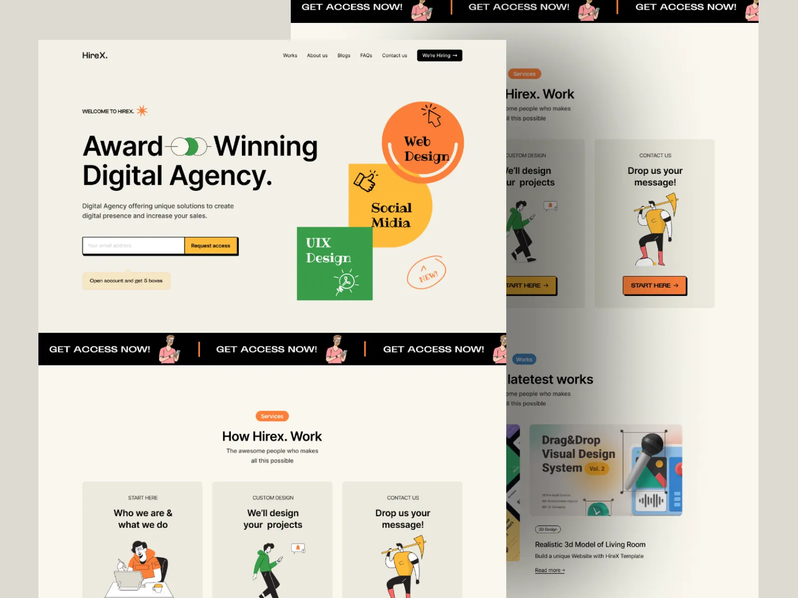 Digital Agency Website Landing Page design digital agency figma figma design figma template landing page landing page design ui ui design uihut website design website template
