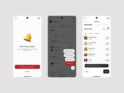 Recent app design for NoshNepal Waiter App appdesign figma ui ux