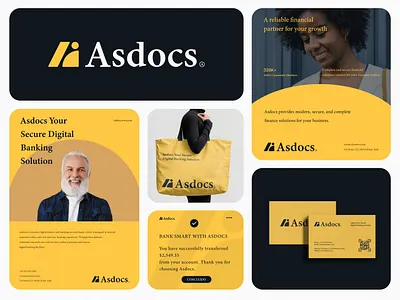 Asdocs – Modern Digital Banking & Financial Brand Identity Desig a letter a logo animation bank branding bank logo banking logo brand guide branding finance branding fintech fintech animation fintech design fintech logo fintech logo design logo logo design logotype neobank branding neobank logo product design