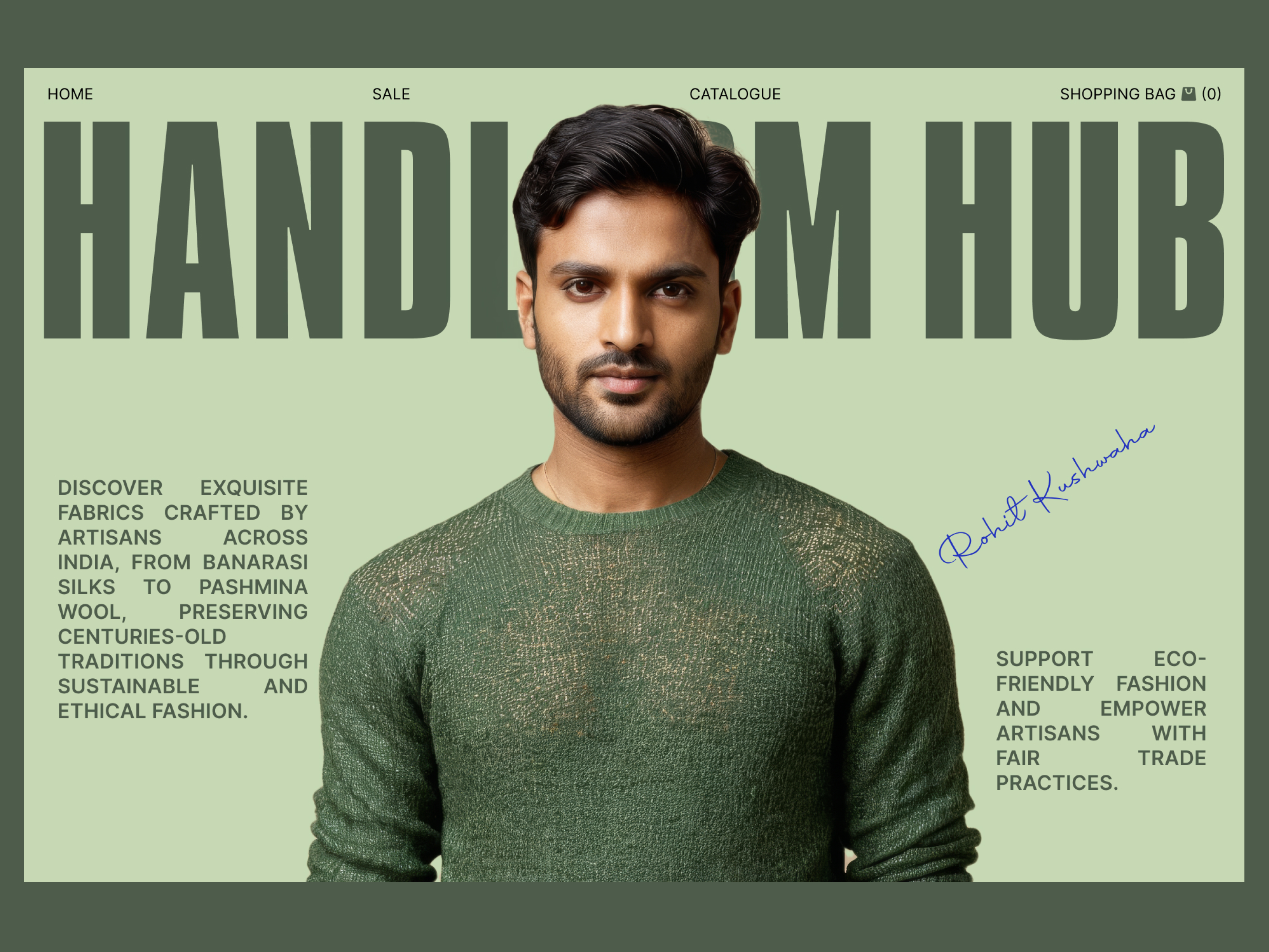 Handloom Hub - Landing Page clothing website ecommerce clothing website home page landing page product landing page shop shopify store store home page ui uiux user interface ux web design