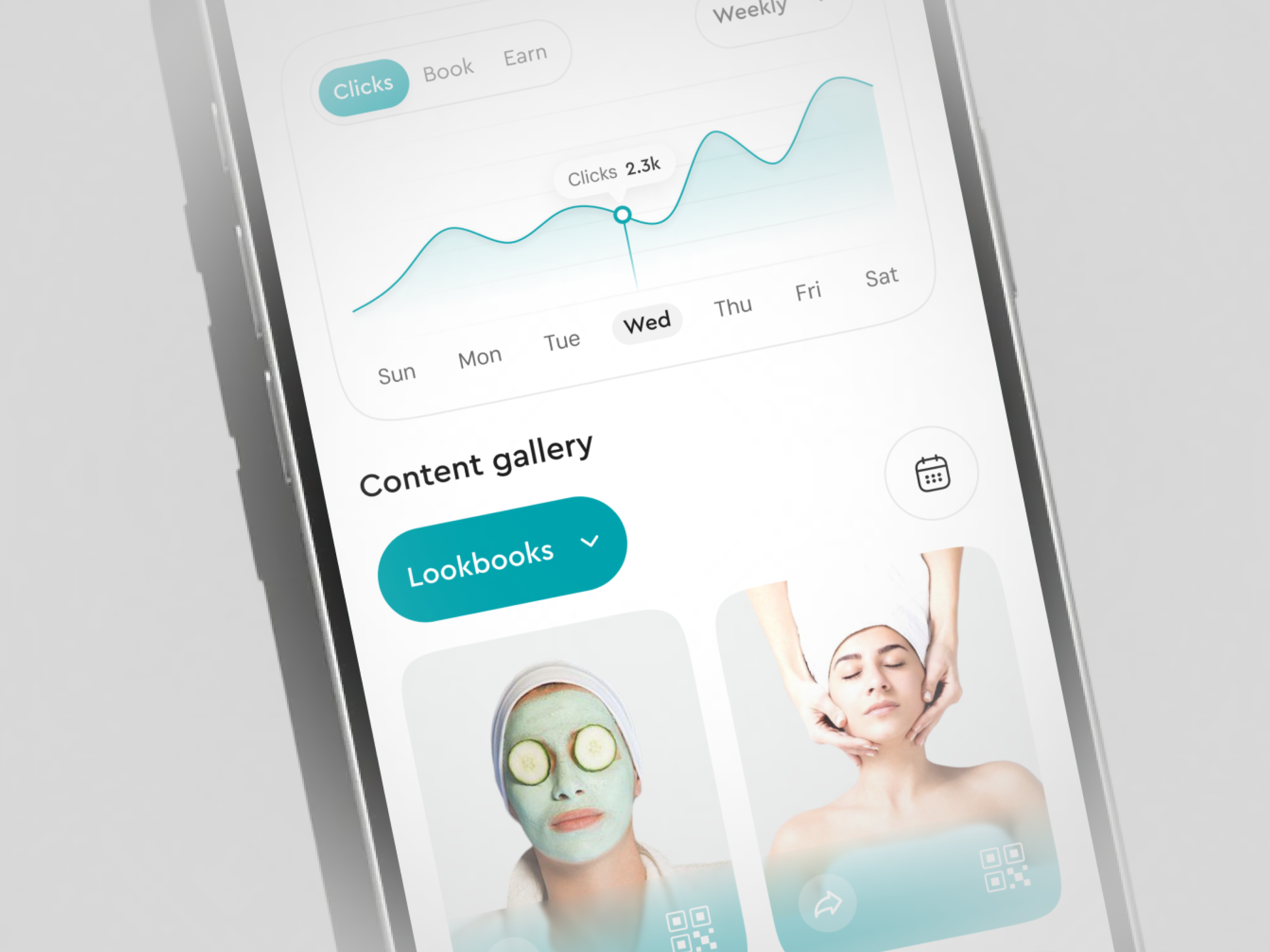 Barber and Beauty Salon Booking App app appointment beauty beauty app booking calender cards design icons interface listing mobile profile salon services skincare spa stats ui ux