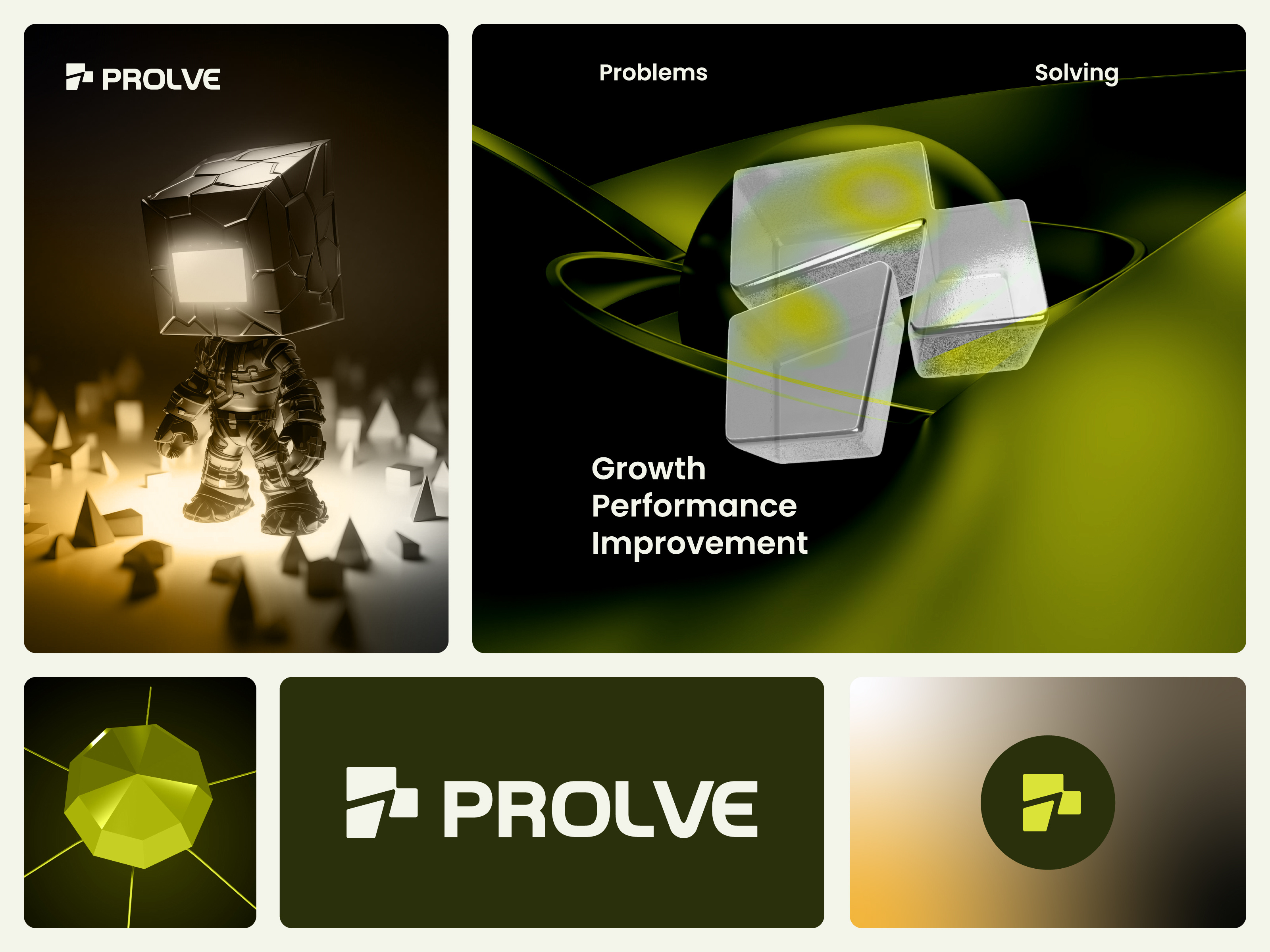 Prolve - Innovative AI logo design ai ai logo brand identity design branding design futuristic logo innovative logo logo logo design p p logo