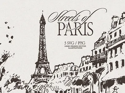 Paris Street Scene Sketches arc triomphe eiffel eiffel tower french french street hand drawn paris paris illustration parisian scene romantic sketch street street lamp urban