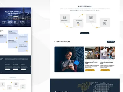 Visa Website Design animation branding graphic design logo promoting ui visa website wireframe
