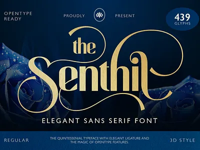 Senthil beauty branding cosmetic custom font display editorial elegant font fashion font font design font style free font glamour logo luxury luxury font modern sans serif swash wedding