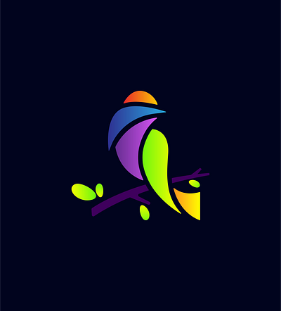 Bird Logo | Colorful Abstract Bird Logo abstract app bird birdlogo branding colorful gradient illustration logo design minimal nature pet playful