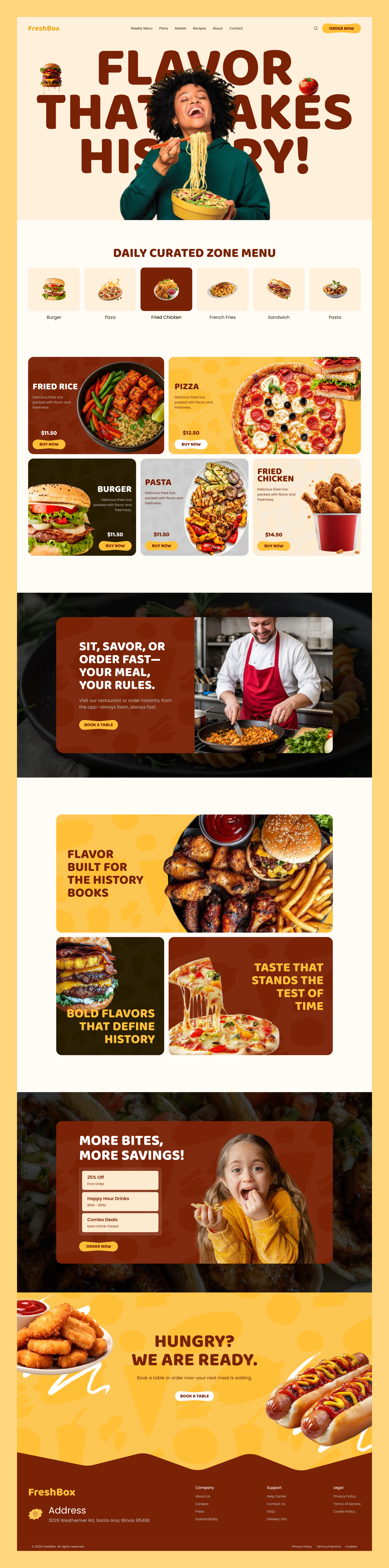 Food Delivery & Restaurant Website UI by Mihir ghosh on Dribbble