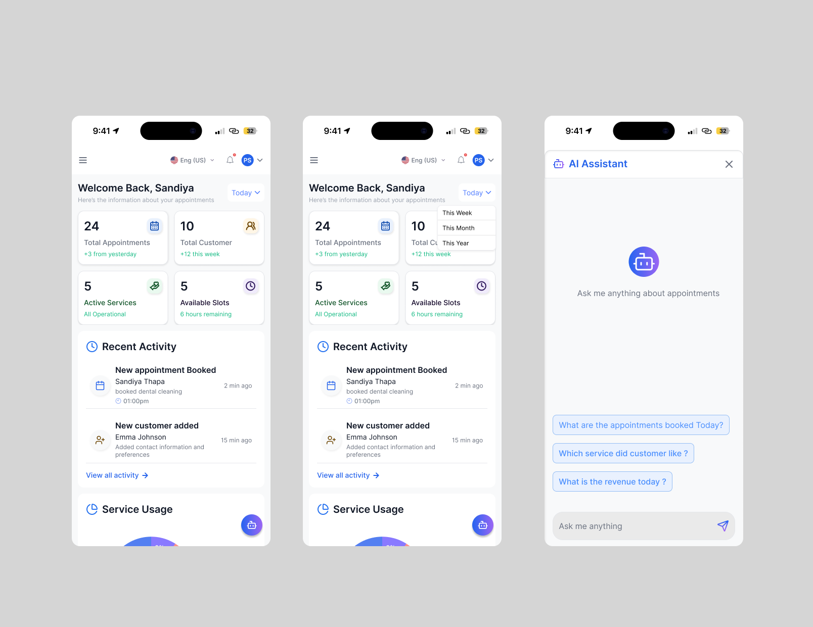 Mobile Admin Interface design admin adminflow adminpanel appointment branding customer dark mode dashboard dashboardmobile design ui uiux