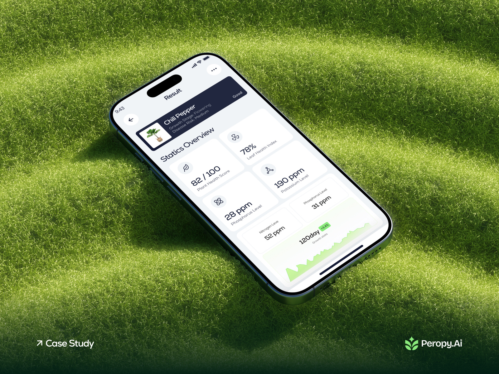 Modern AI App Guiding Better Soil and Plant - Case Study app app design app rebranding app ui branding case study development logo mobile app mobile app design plant app soil app techwitpro ui uiux uiux design website design