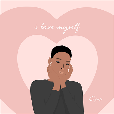 Illustration i love myself graphic design illustration