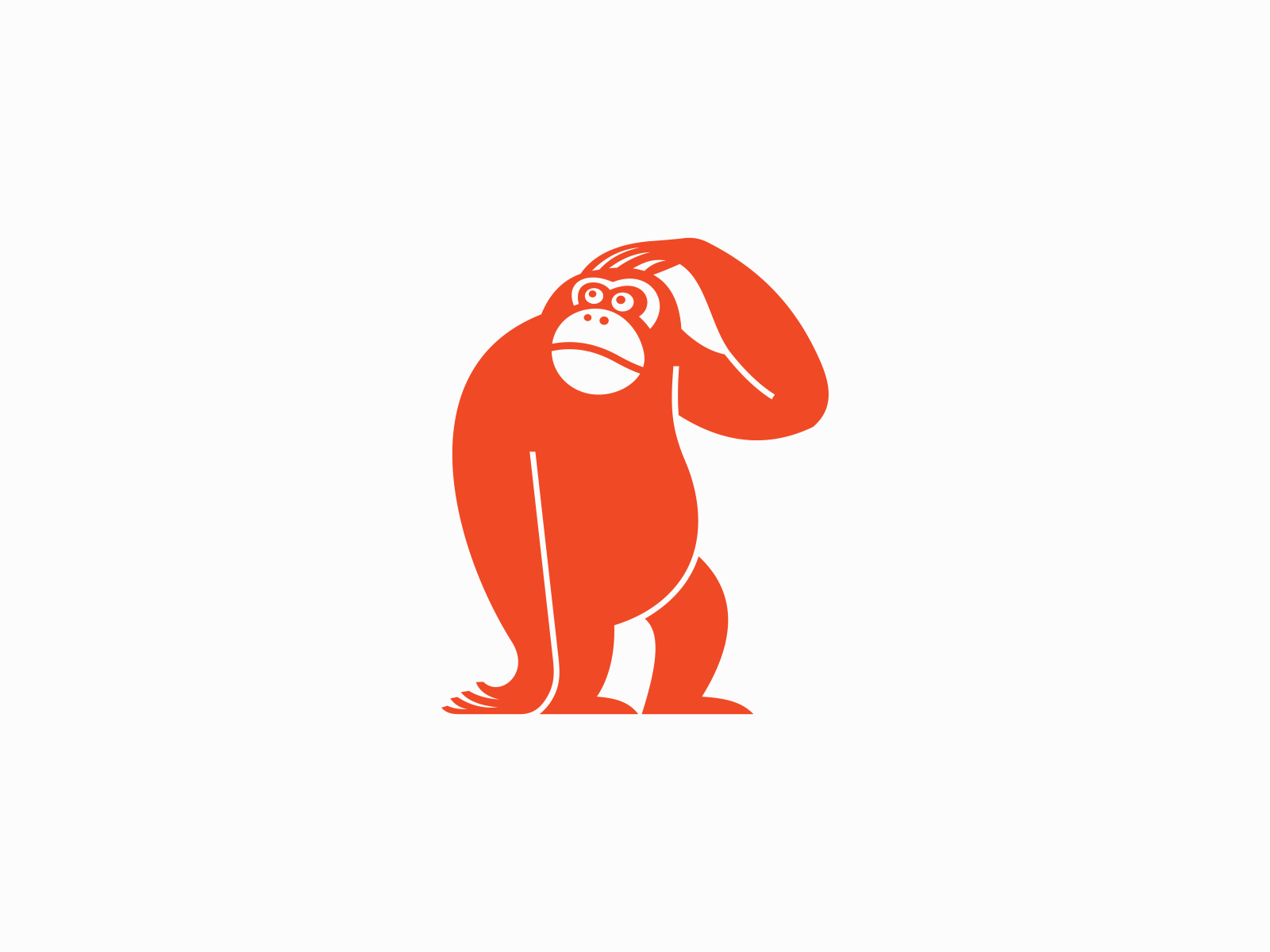 Example of Orangutan Scratching Head Logo