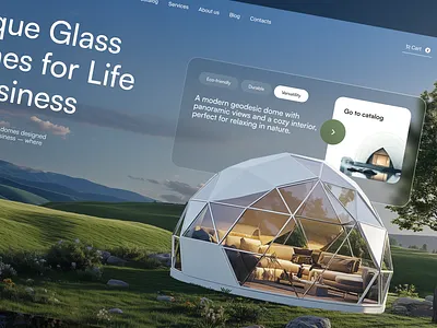 The Dome Home | Premium website design design agency eco graphic design hero section home house landing page property website real estate redesign rent website ui ux