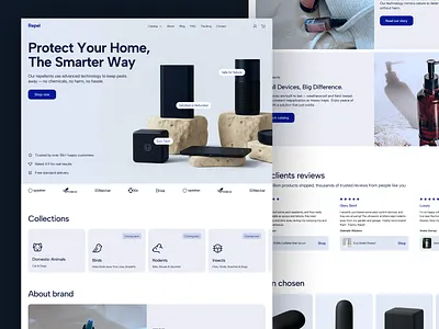 Smart Home Pest Protection Website Design clean graphic design ui ux web web design website