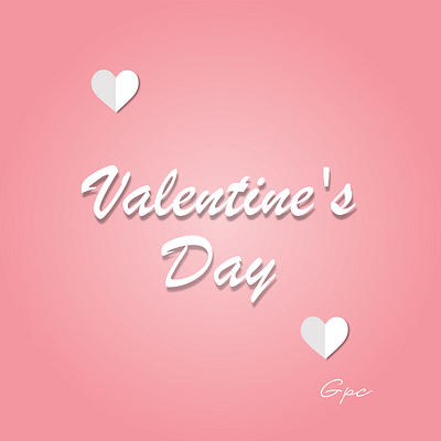 Valentine's day graphic design illustration