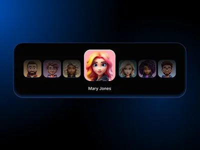 🏆 Gaming Platform: Player Leaderboard avatar blue card dark futuristic game gamification gamified gradient leader leaderboard mode neon play player section