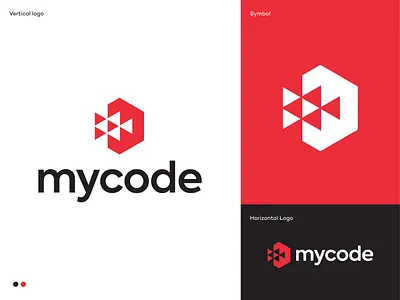 Mycode Unused Logo Design 02 branding code collaboration logo logodesign logodesigner management mark modern mycode saas software startup branding symbol tech