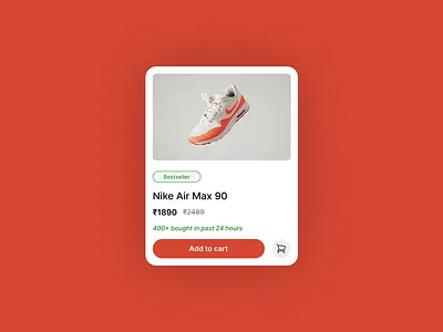 Product Card UI branding figma hierarchy nike product card ui product design ui uiux design user psychology ux visual design