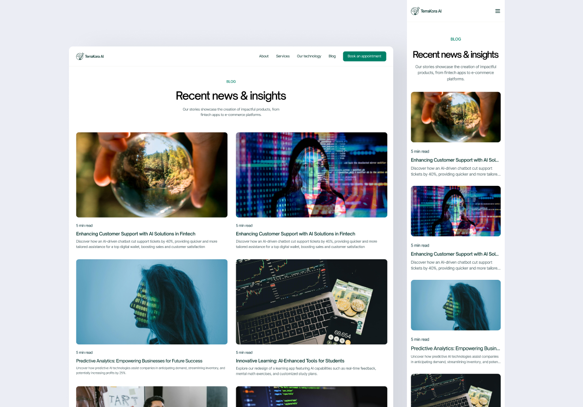 Blog page branding design graphic design logo product design ui ui design web design