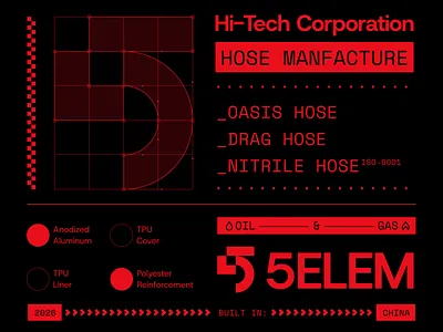 5Elem Design Proposal 5 5 logo brand branding china corporate design graphic design graphicdesign hi tech hitech hoses identity industrial logo logodesign modern modernist tech visual identity
