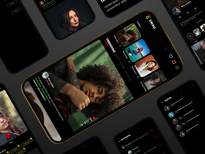 Swag : UI Monkey's Expertly-Crafted Dark Mode Design #Social appdesign branding darkmode latestdesign mobileui socialmedia ui uimonkey uiux ux uxuidesign