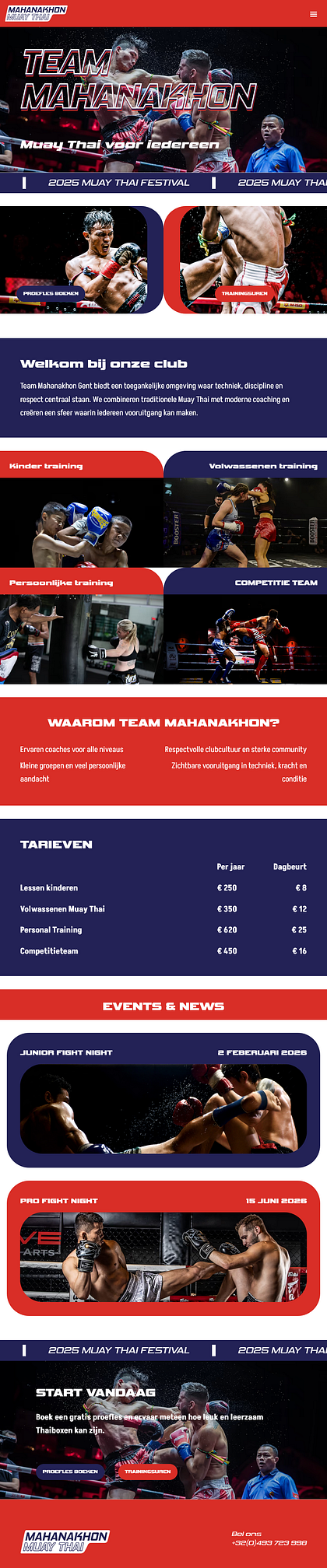 Team Mahanakhon - Muay Thai website