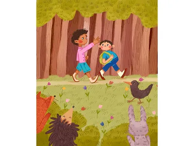 Looking for the adventures. character childrenbook digitalart illustration