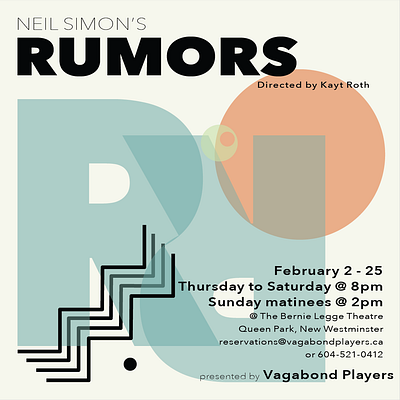 Rumors Post, Theatre ad graphic graphic design illustrator lettering poster social post typography
