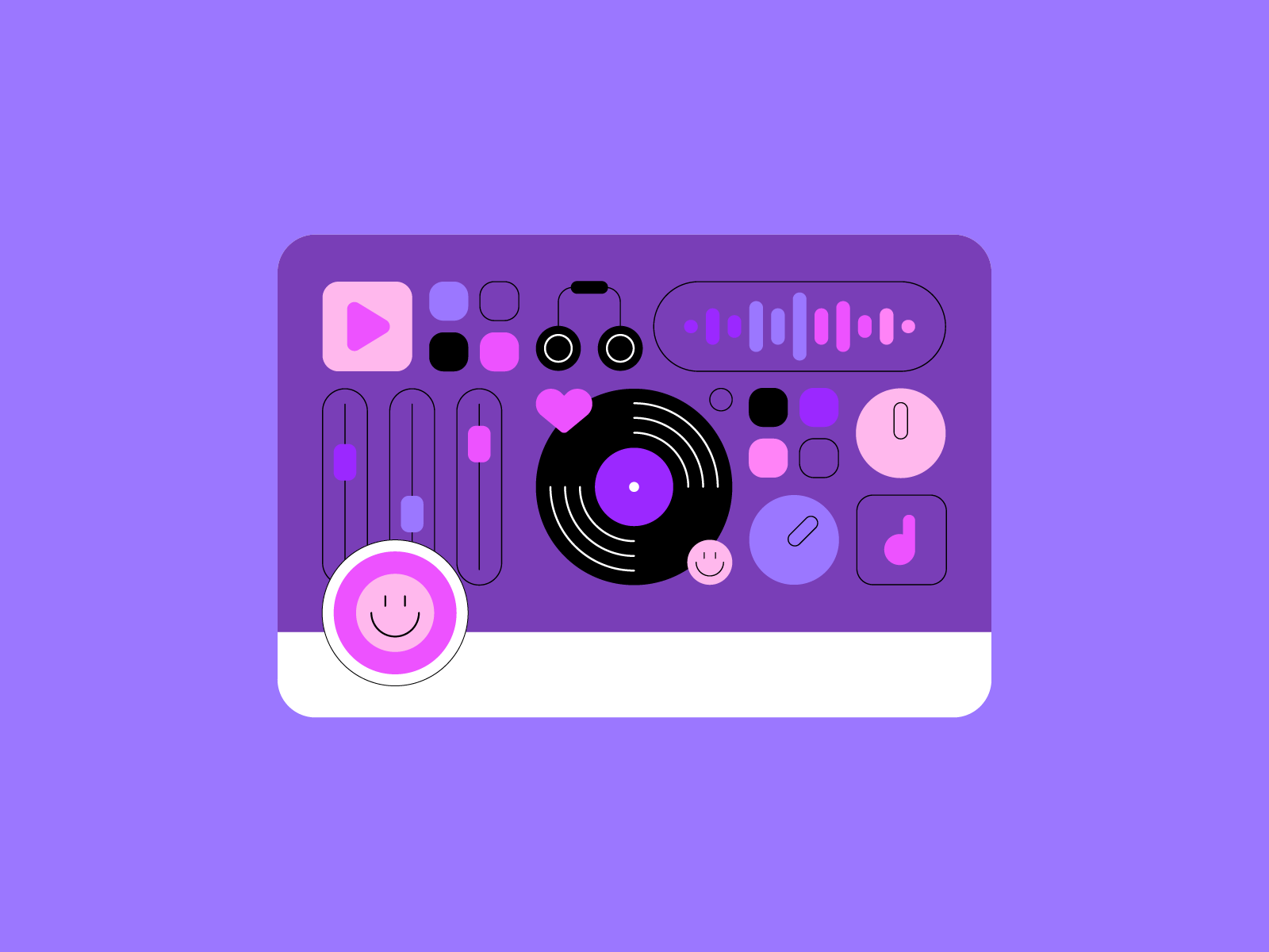 Music :: Graphic Set cover doodle flat icon illustration music set