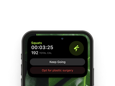“Opt for surgery” option on workout apps