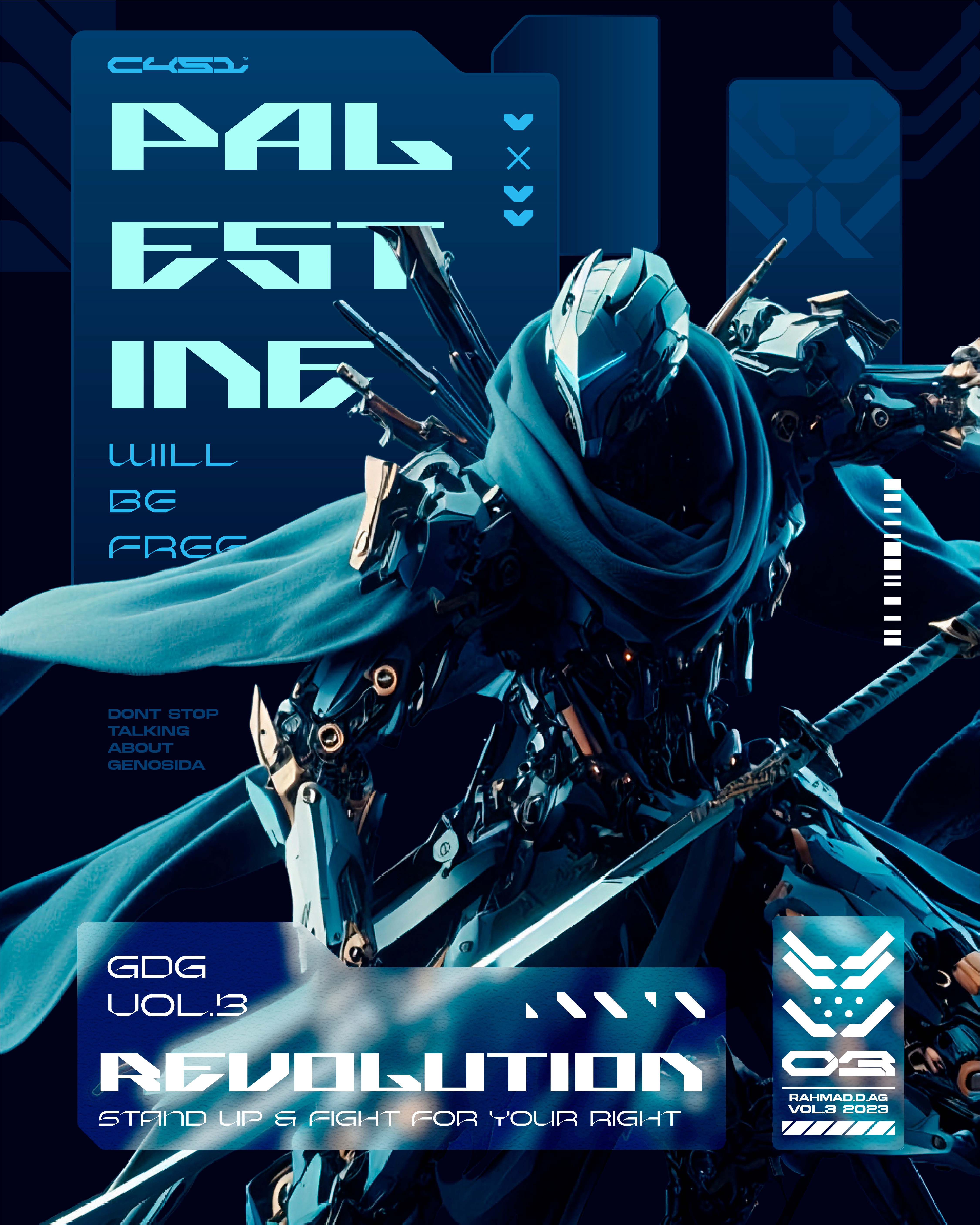 Cyberpunk Spirit cyberpunk poster digital illustration futuristicart human rights poster challenges scifiart