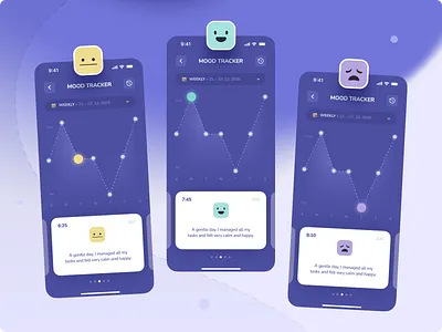 Mood Tracker UI for Mental Wellness & Daily Reflection accessibility design aging tech app dashboard app ui application daily routine digital health dtail studio eldercare ui health dashboard healthcare app ios app medication reminder medication tracker mental wellness mobile app design mood tracker reminder app scheduling app wellness app