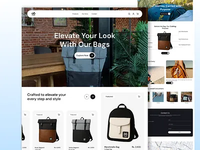 Higain Bags Landing Page | UX/UI Design Concept baglandingpage branding cleanui ecommerce foryou landingpage minimal minimaldesign minimallanding modern uidesign uiux uxdesign