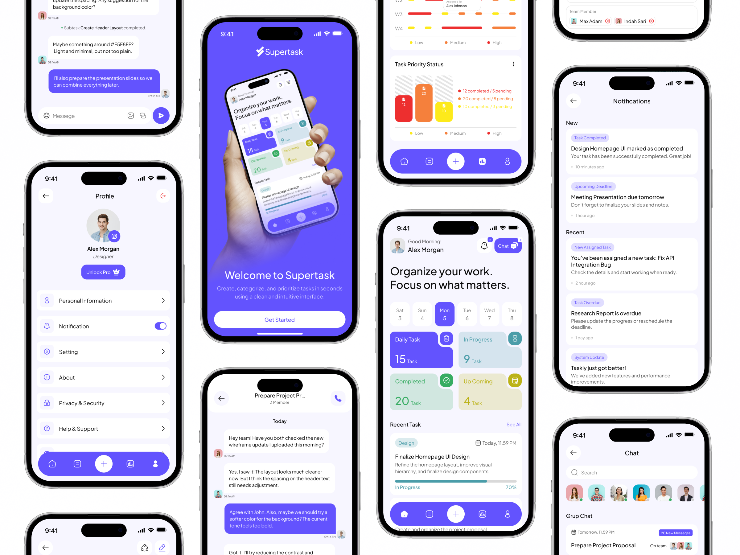 Example of UI Design For Task & Project Management