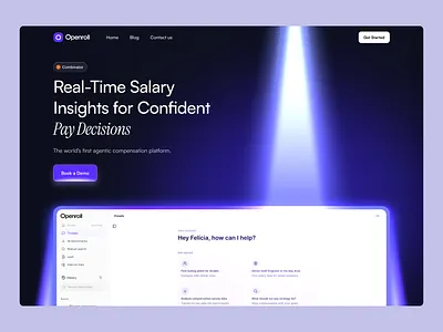 Openroll – Compensation Intelligence Platform Redesign | YC-F25 accounting b2b compensation crm employee management finance hr dashboard hr management hr software hr system landing page payroll payroll management payroll platform product design redesign saas salary ui design ux design