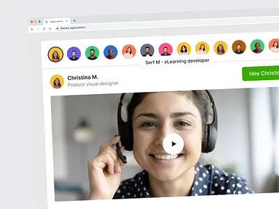 Talent Applications Review application cards elearning employer freelancer job job application job match jobs learning match matching product design review search talent ui ux