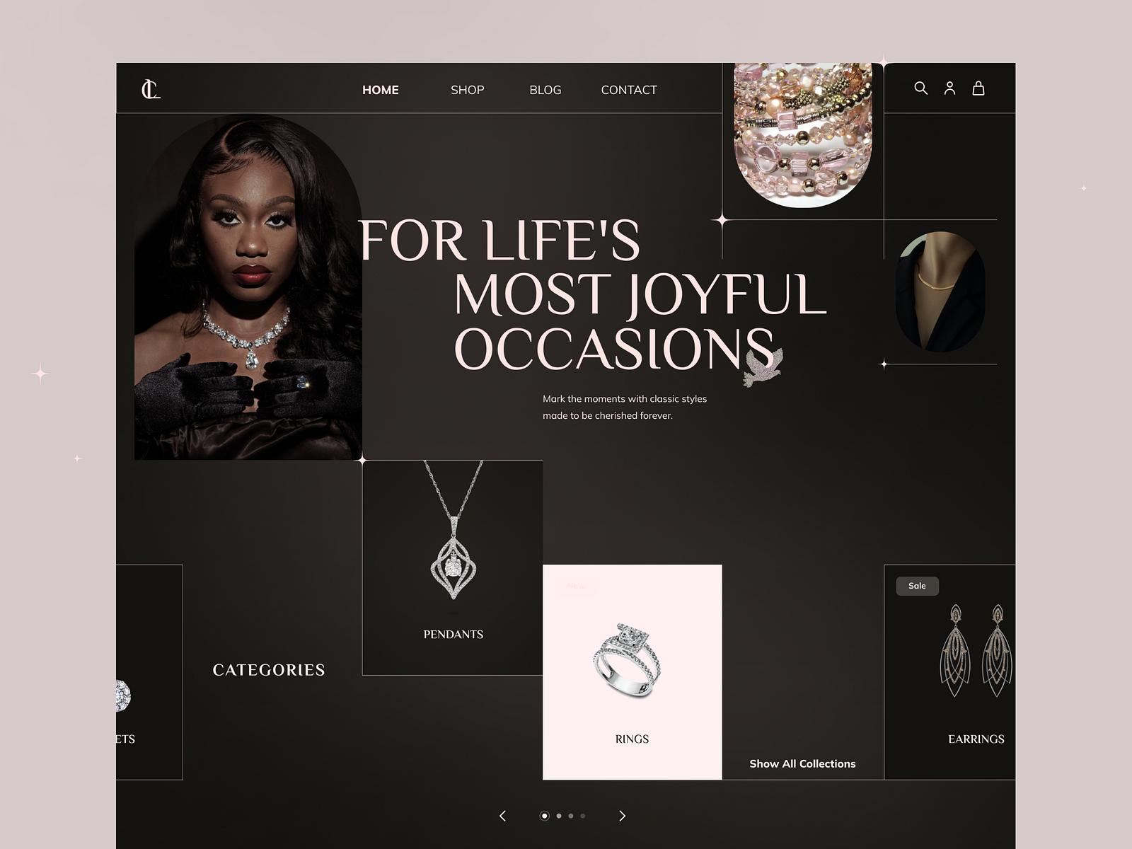 Jewelry Landing Page by Tanya Grushevskaya on Dribbble