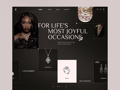 Jewelry Landing Page branding concept design ecommerce jewelry landing minimal minimalism shop ui ux web design website