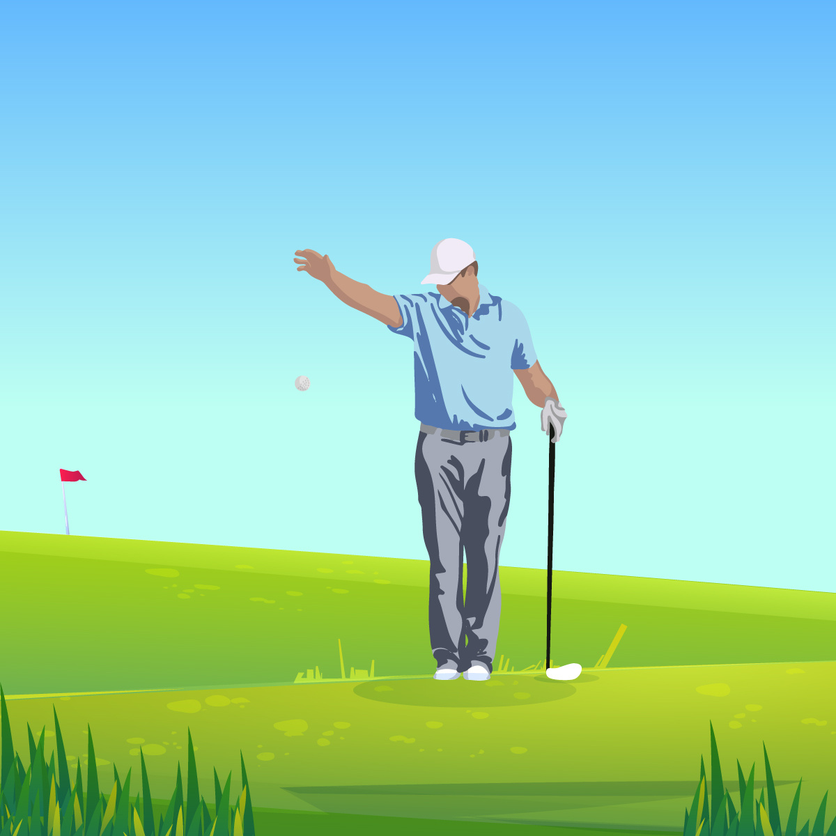 Flat Style Golf Illustrations By Nataliia Savchenko On Dribbble