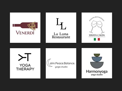 Logo design adobe illustrator adobe photoshop branding design figma graphic design illustration instagram post italian restaurant logo logo design ui yoga