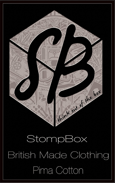 StompBox clothing tag branding graphic design logo