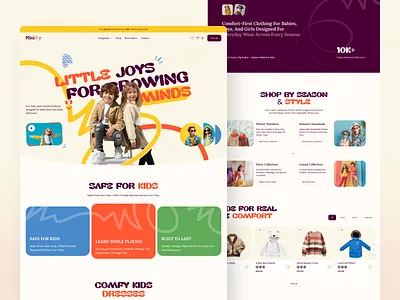 Kids Clothing eCommerce Website best development agency checkout page children clothing clothing store e commerce landing page ecommerce ecommerce shop ecommerce website design ecommerce website development kids clothing landing page marketplace online store product design sales page shop shopify web design website design